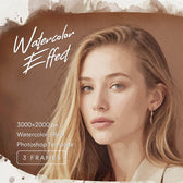Watercolor Frames Photoshop Effect