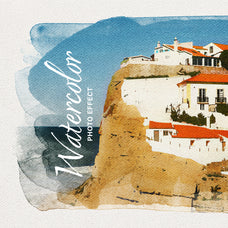 Watercolor Photo Template