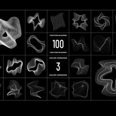 Wave Lines - 100 Vector Shapes