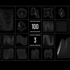Wave Lines - 100 Vector Shapes
