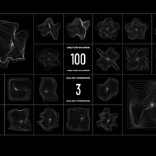 Wave Lines - 100 Vector Shapes