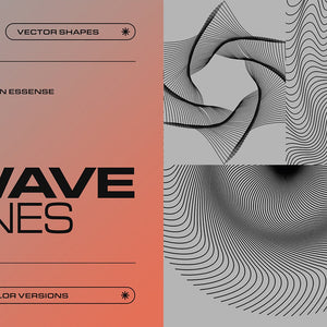 Lignes de vagues - 100 formes vectorielles