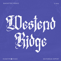 Westend Ridge – Blackletter Font