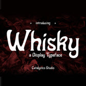 Whisky Display Typeface Font