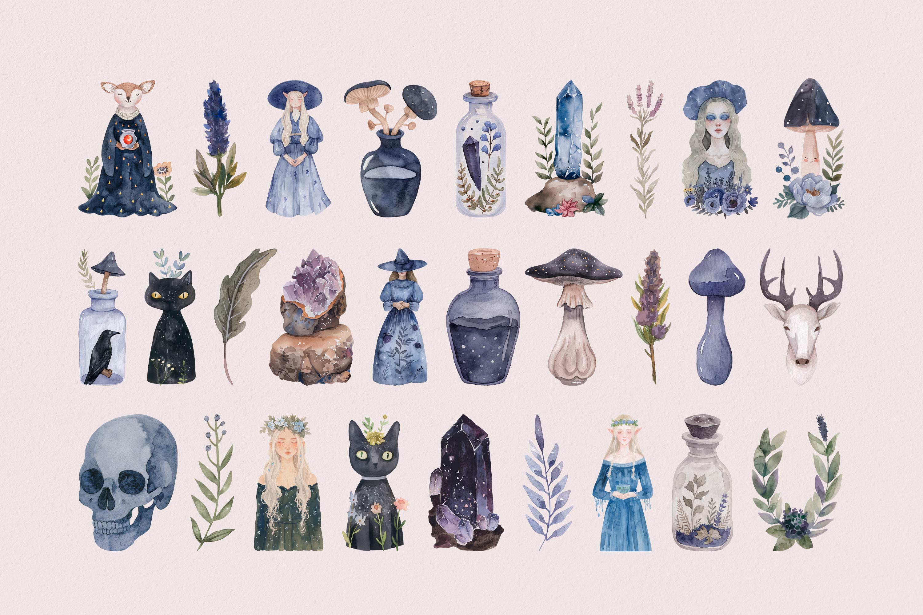 Witchcraft: Watercolor Graphics Collection