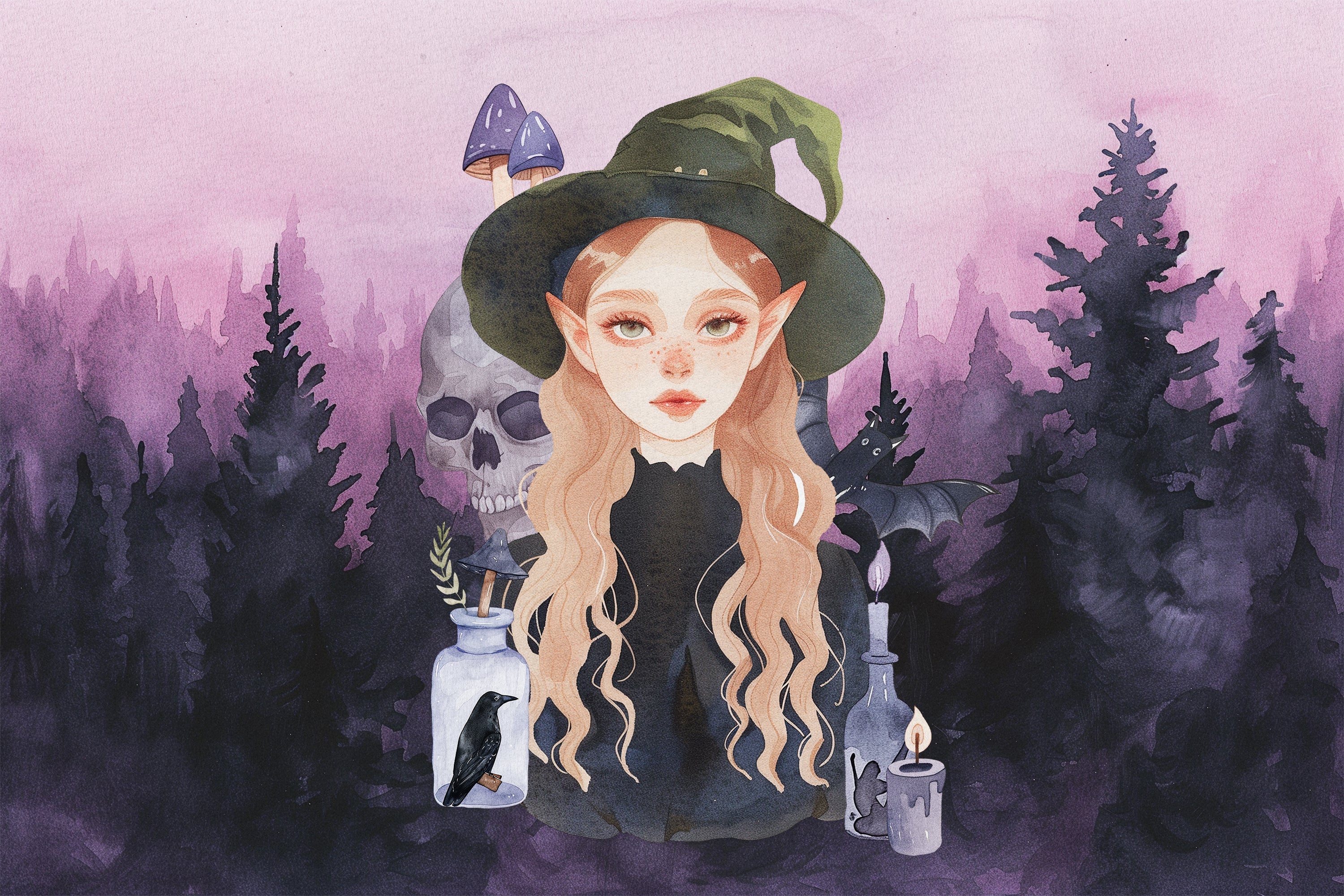 Witchcraft: Watercolor Graphics Collection