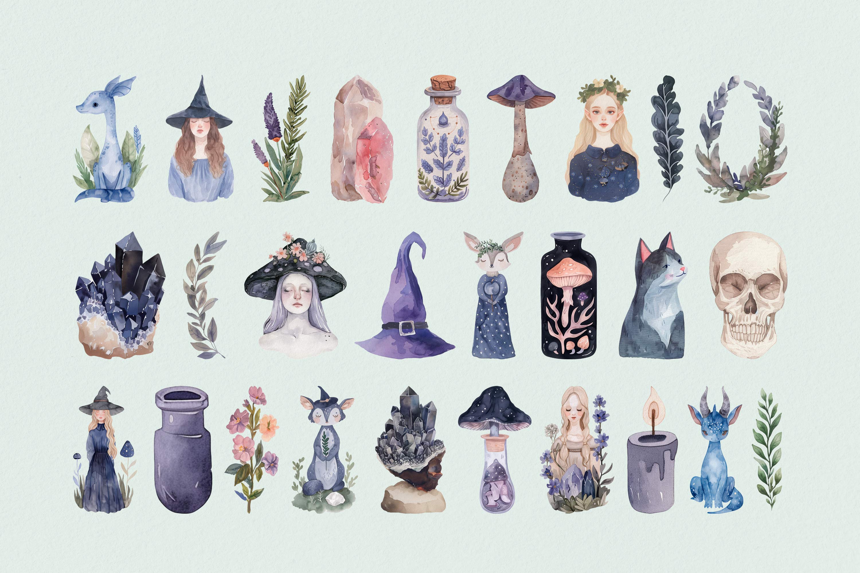 Witchcraft: Watercolor Graphics Collection