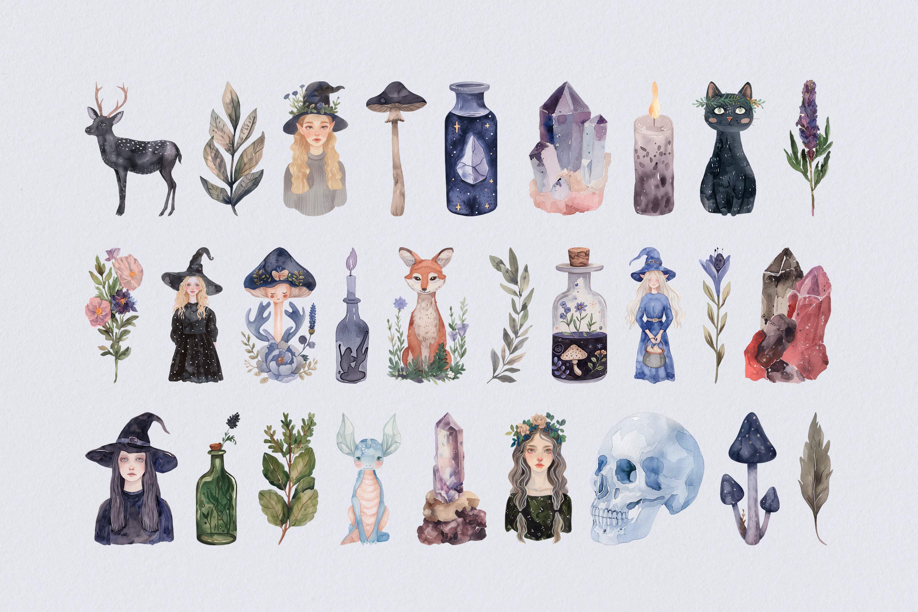 Witchcraft: Watercolor Graphics Collection