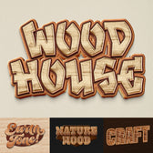 Wooden Text Effect