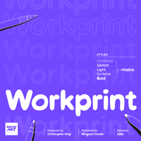 Workprint - A Hand-drawn Sans Serif Font