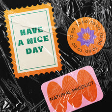 Wrinkled Plastic Stickers Mockup