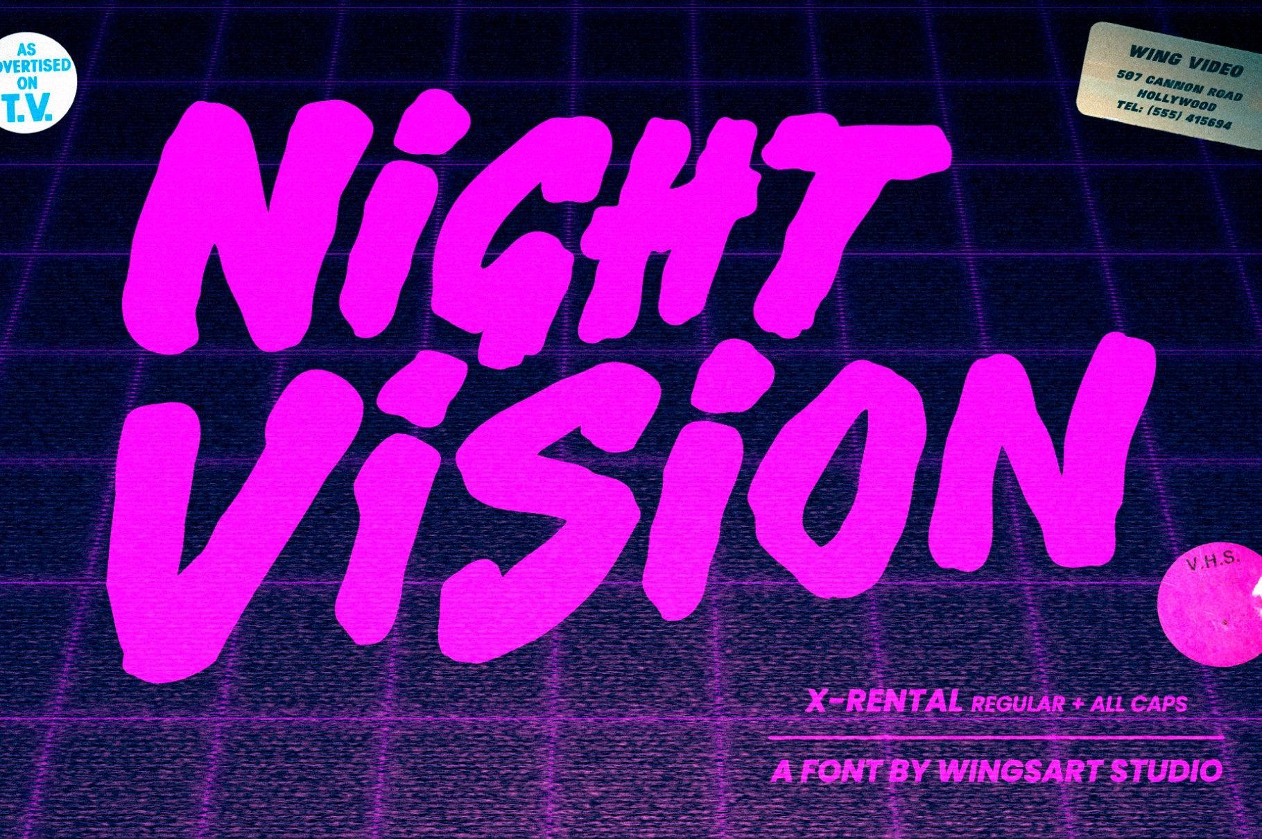 X-Rental - 1980s Retro Horror Font