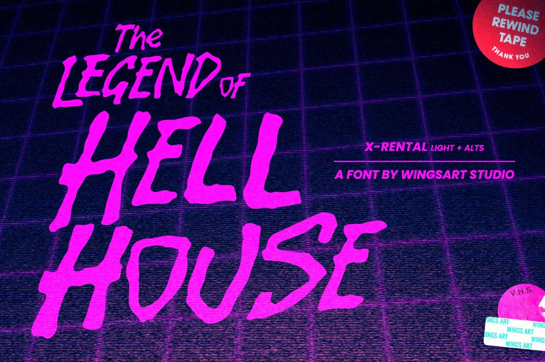 X-Rental - 1980s Retro Horror Font