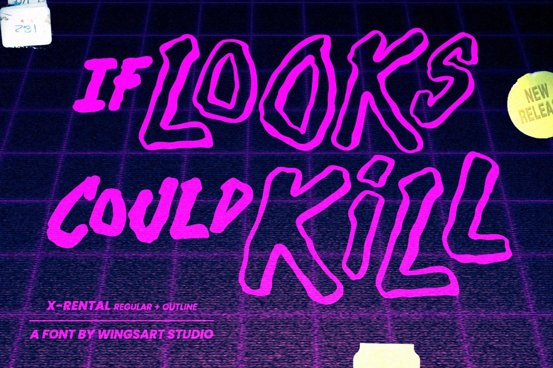 X-Rental - 1980s Retro Horror Font