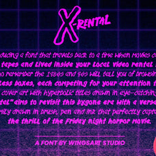 X-Rental - 1980s Retro Horror Font