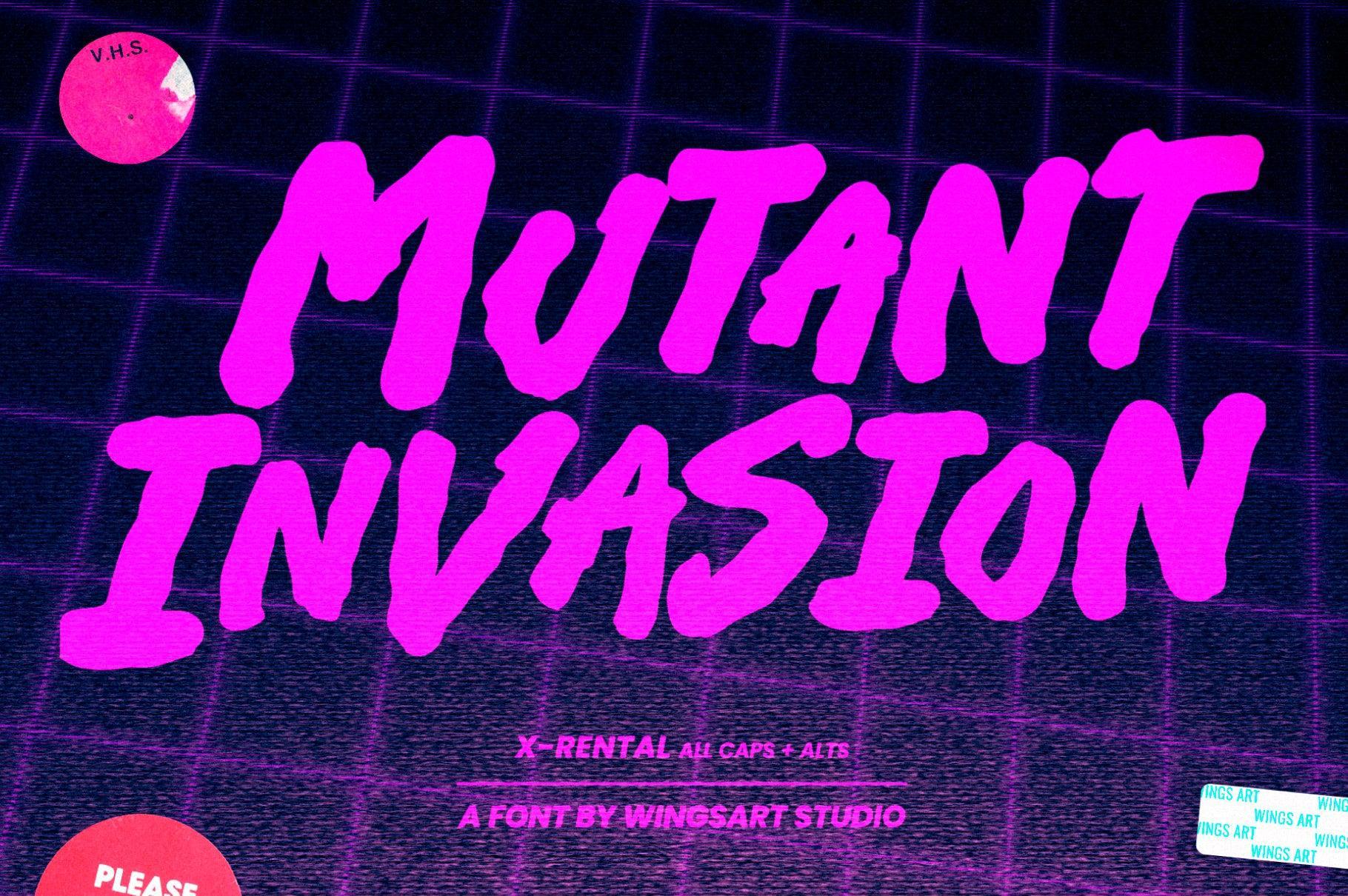 X-Rental - 1980s Retro Horror Font