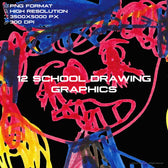 X12 School Drawing Graphics
