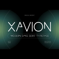 Xavion Modern Sans Serif Typeface Font