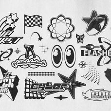 Y2K 240 Shapes Badges Graphic Styles