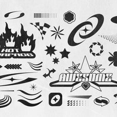 Y2K 240 Shapes Badges Graphic Styles