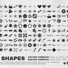 Y2K 240 Shapes Badges Graphic Styles