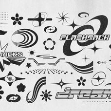 Y2K 240 Shapes Badges Graphic Styles
