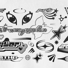 Y2K 240 Shapes Badges Graphic Styles