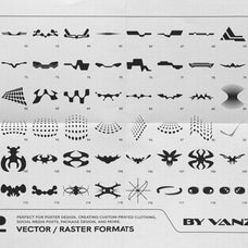 Y2K 327 Characters Halftones Shapes
