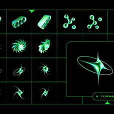 Y2K 3D Shapes Collection