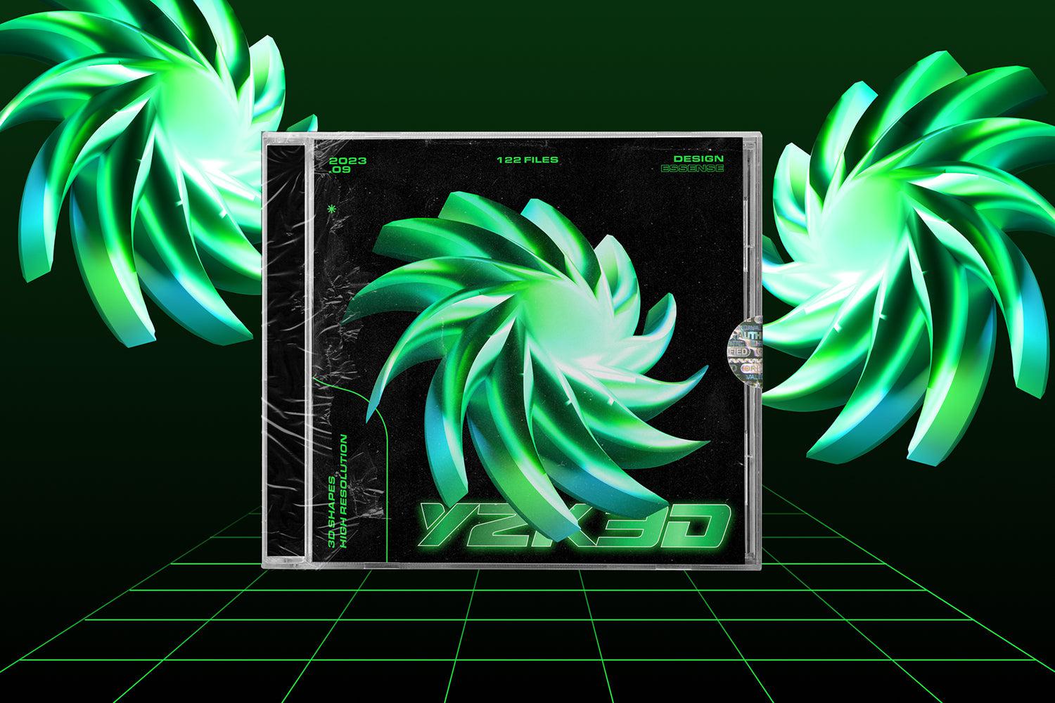 Y2K 3D Shapes Collection