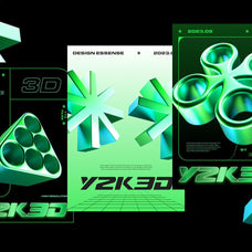 Y2K 3D Shapes Collection