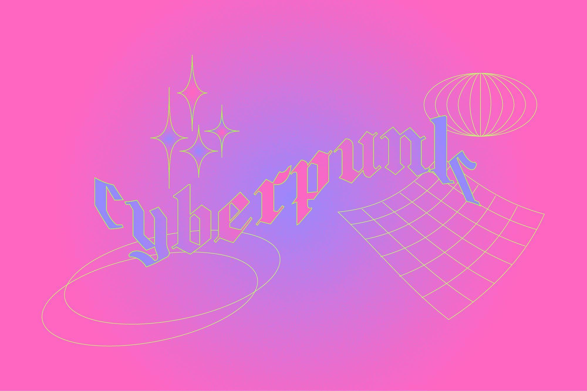 Y2K Themed Vector Clipart