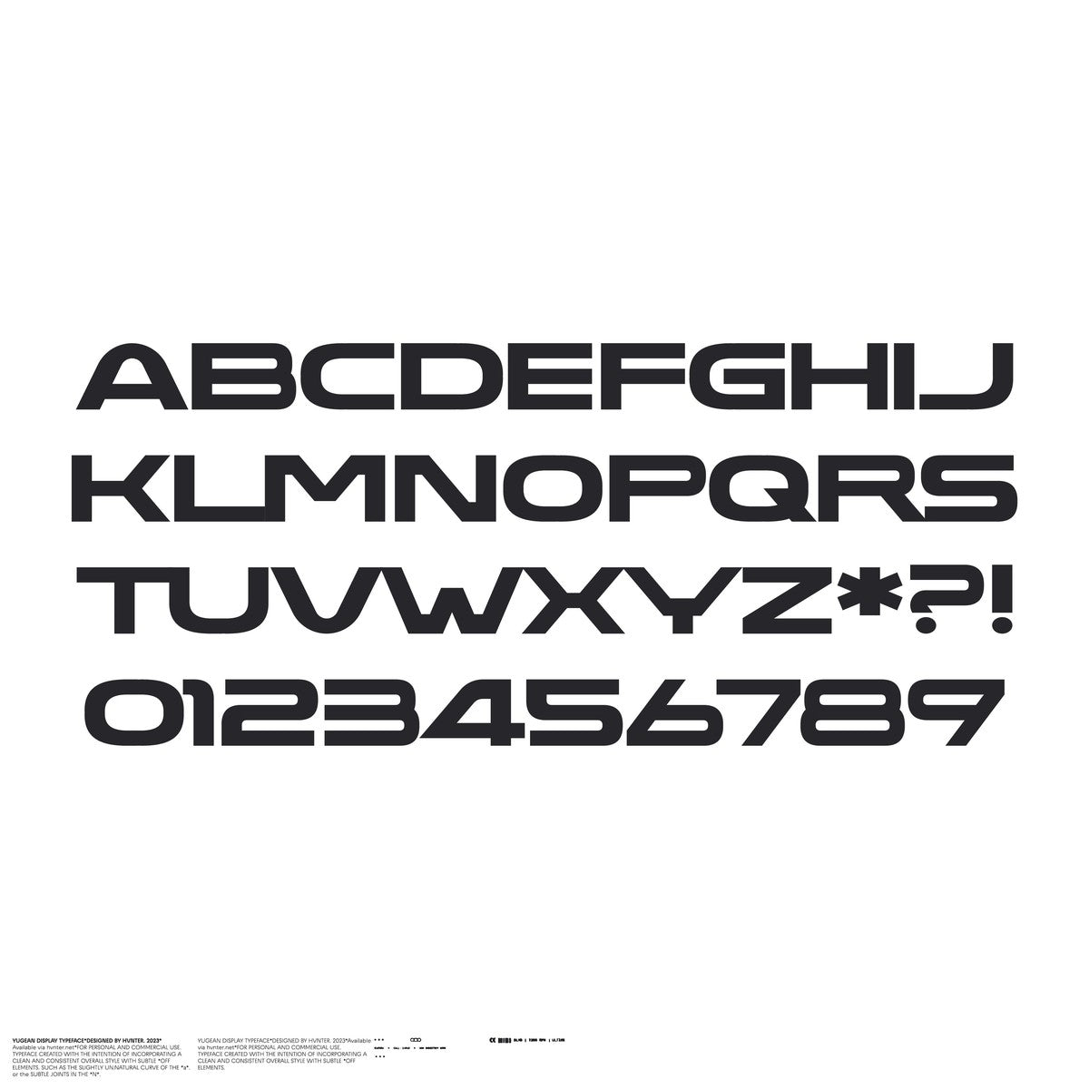 YUGEAN Typeface