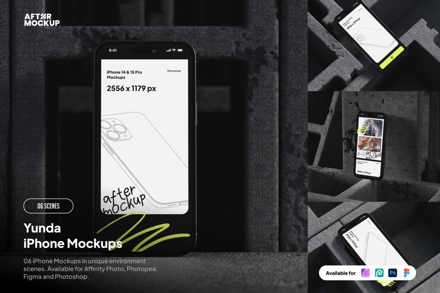 Yunda iPhone Mockups