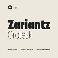 Zariantz Grotesk — Modern Humanist Sans Variable Font