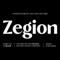 Zegion - Modern Geometric Sans Serif