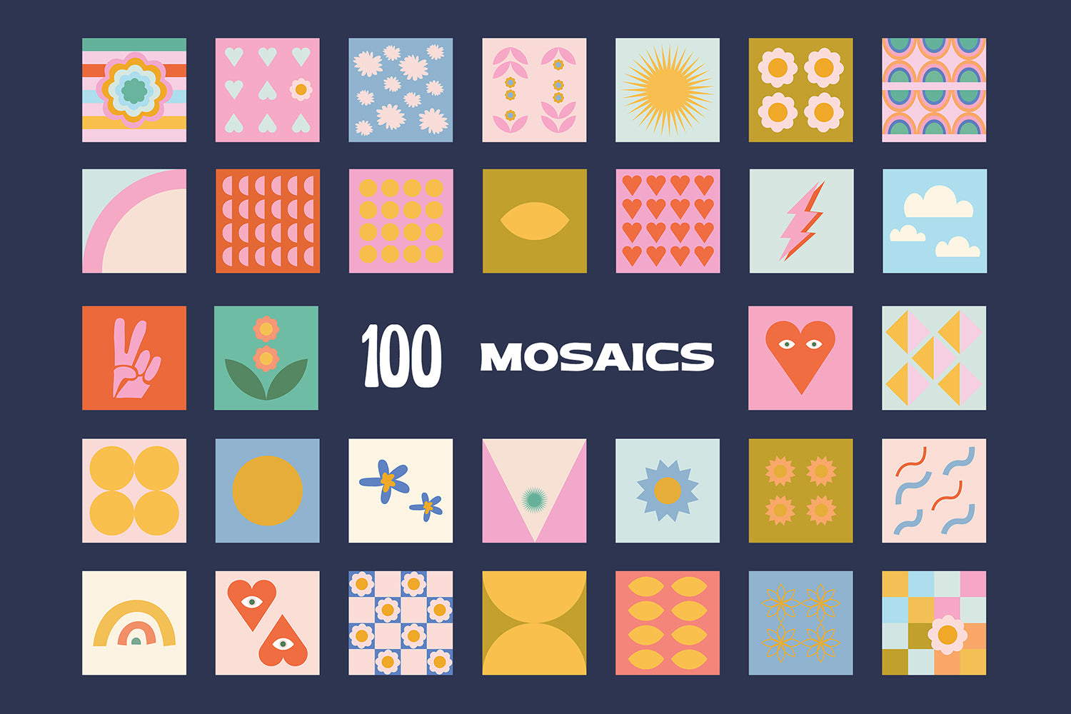 200 Vector Mosaics & Patterns